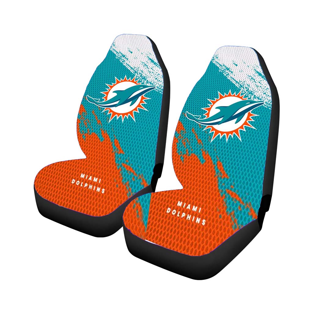 Miami Dolphins 9Th Car Front Seat Covers