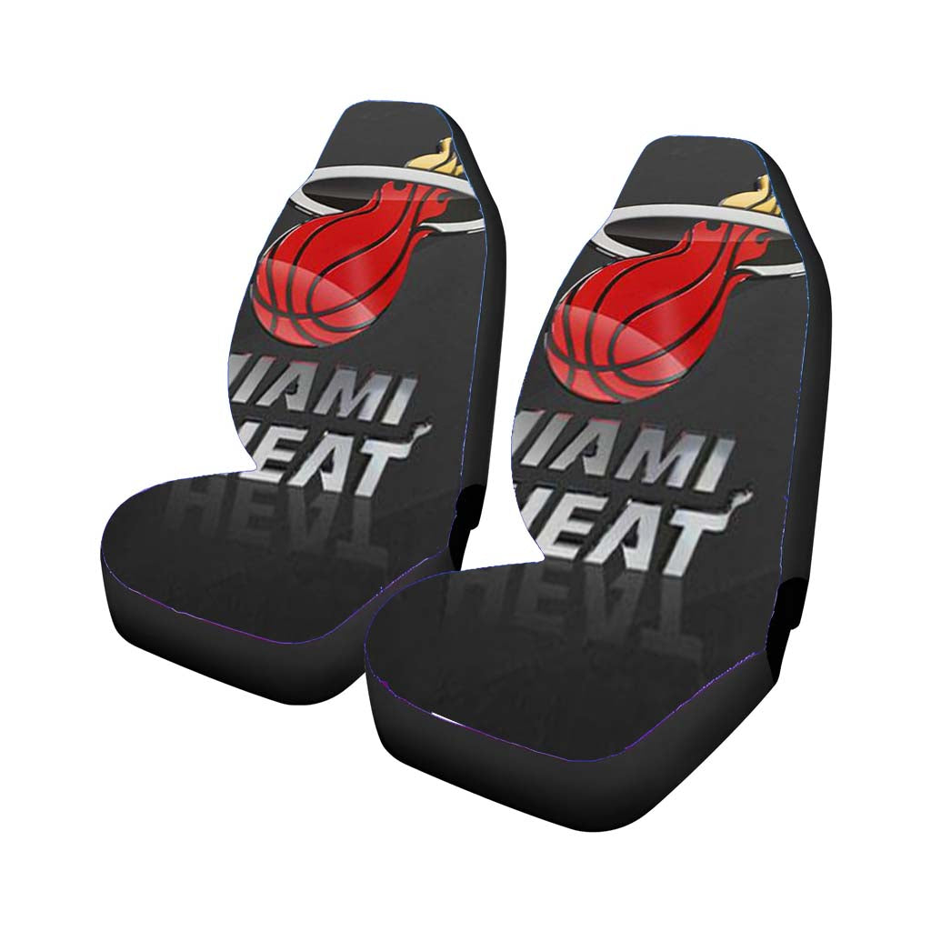 Miami Heat Metal Glossy Logo Car Seat Cover Waterproof Protection