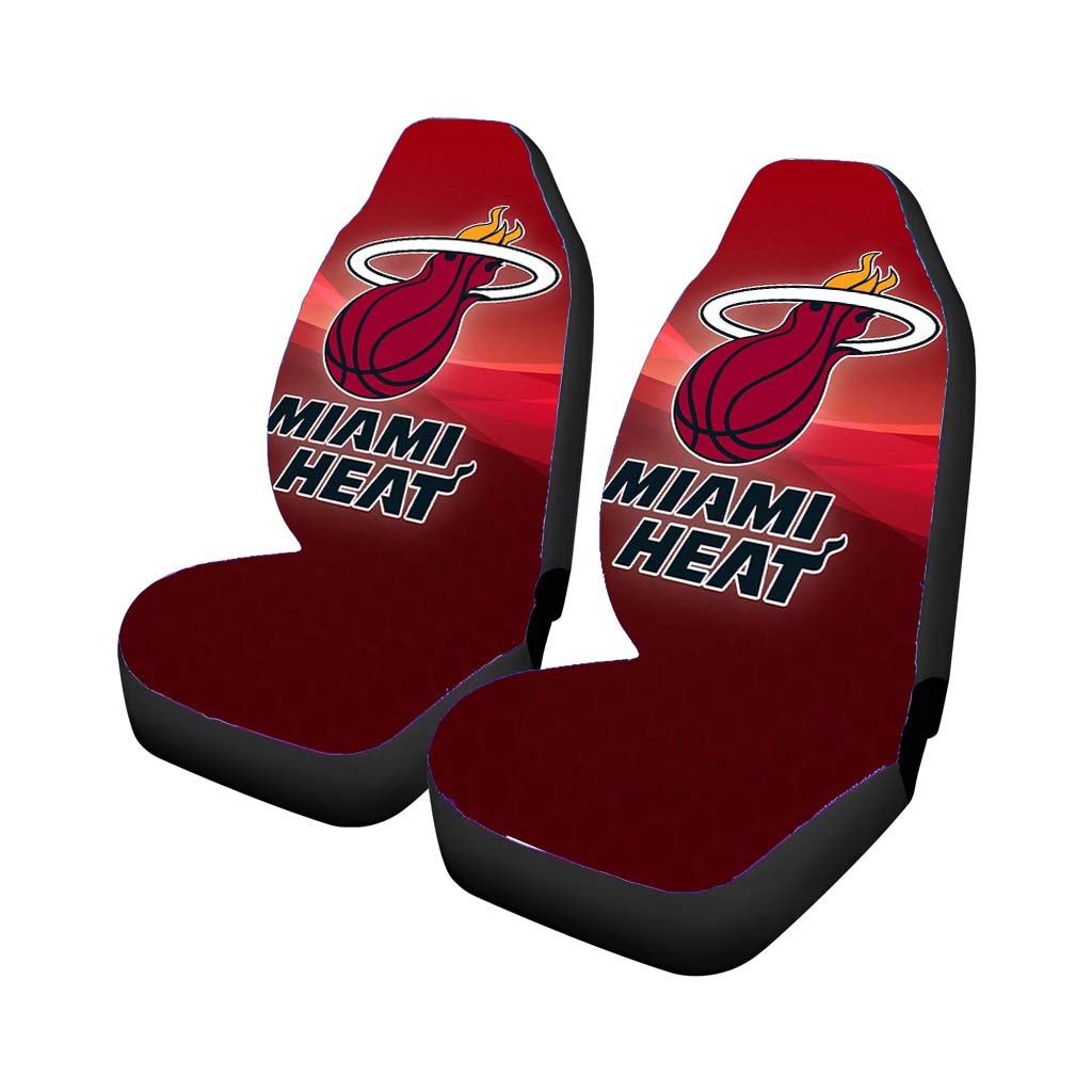 Miami Heat Nba Logo Wallpaper Car Seat Covers