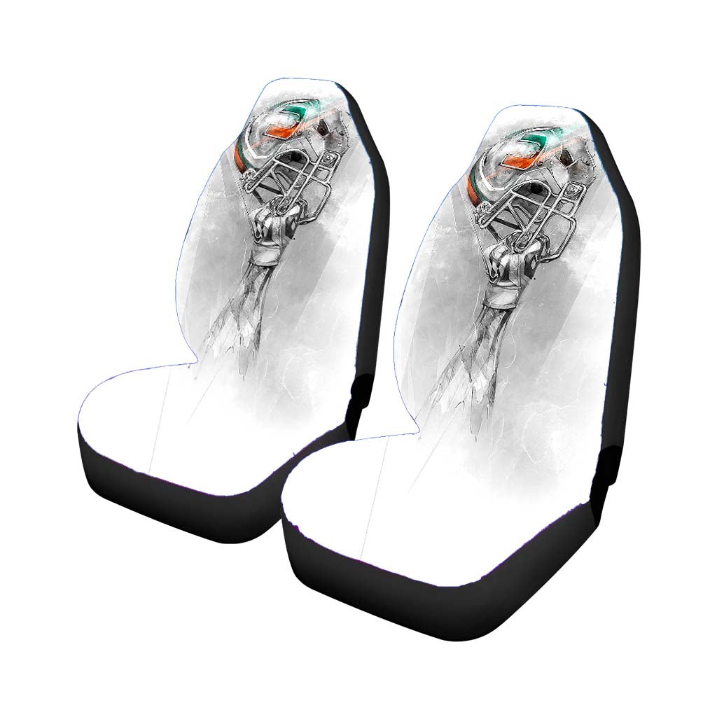 Miami Hurricanes Helmets Rear Car Seat Covers