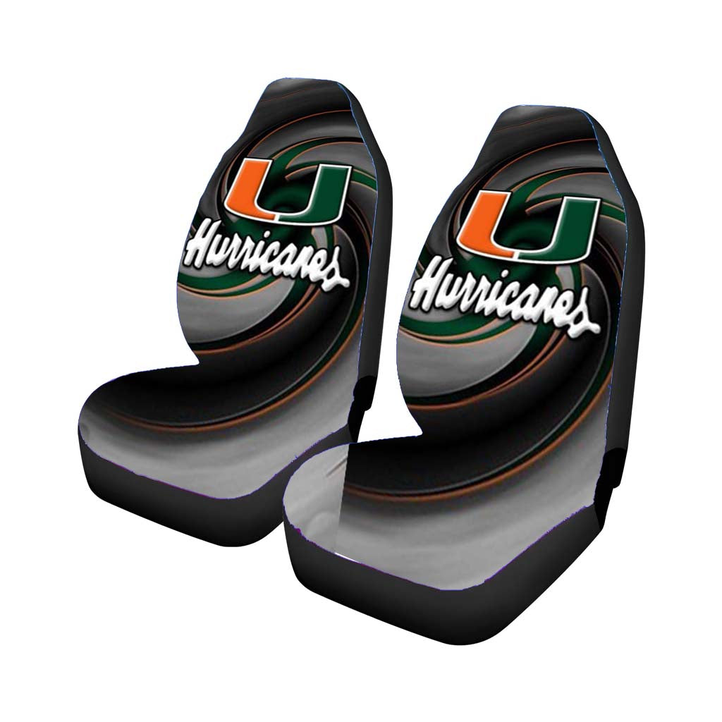 Miami Hurricanes Icon Car Front Seat Covers
