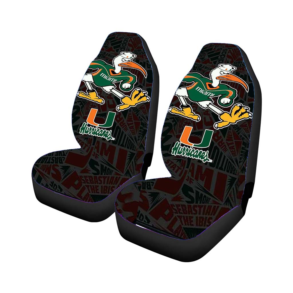 Miami Hurricanes Um Football Car Seat Covers