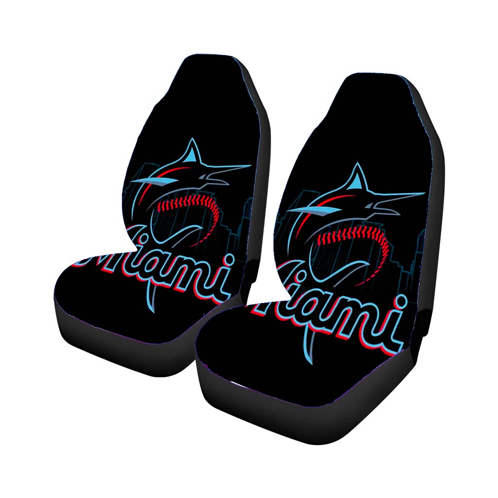 Miami Marlins Baseball Team Emblem Car Seat Covers