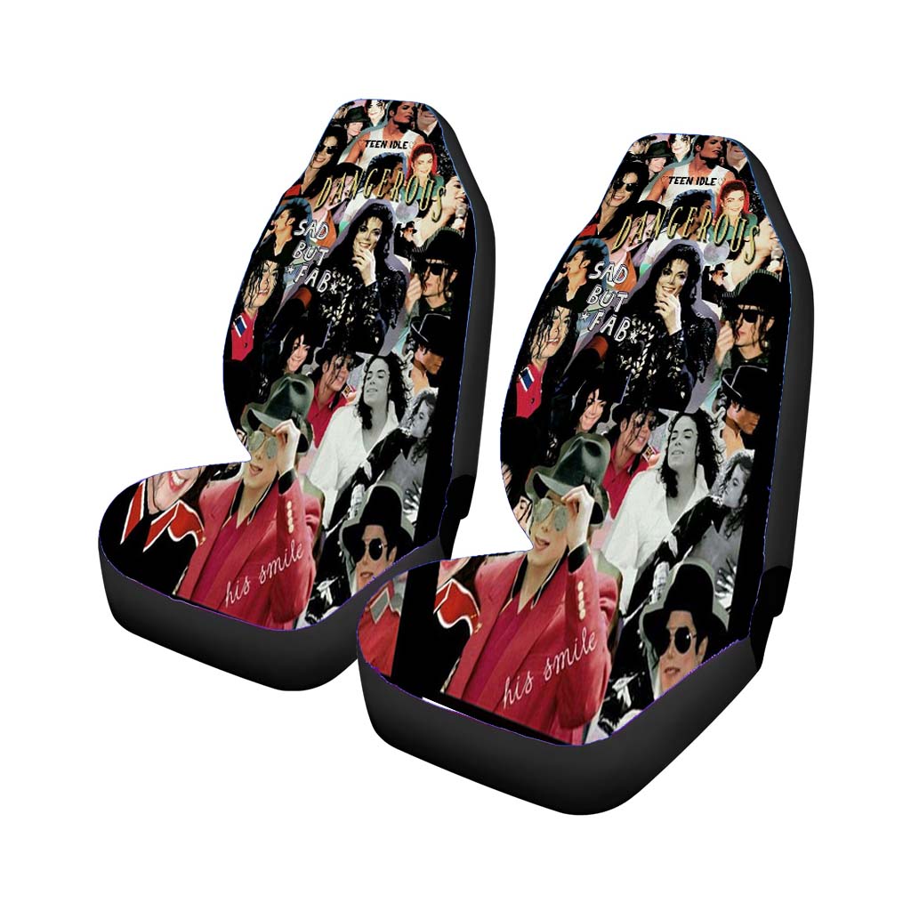 Michael Jackson Legend Collage Pattern Car Front Seat Covers