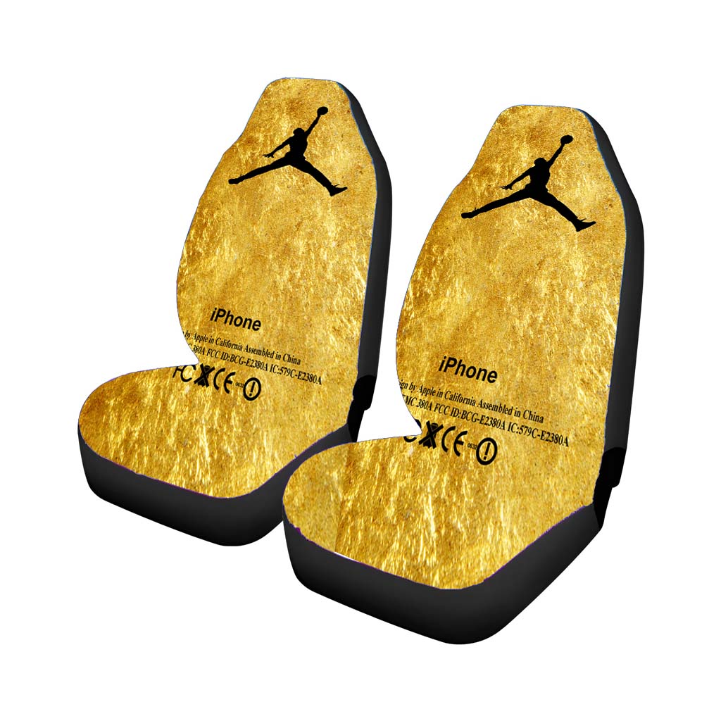 Michael Jordan Golden Gold Pattern Car Seat Covers