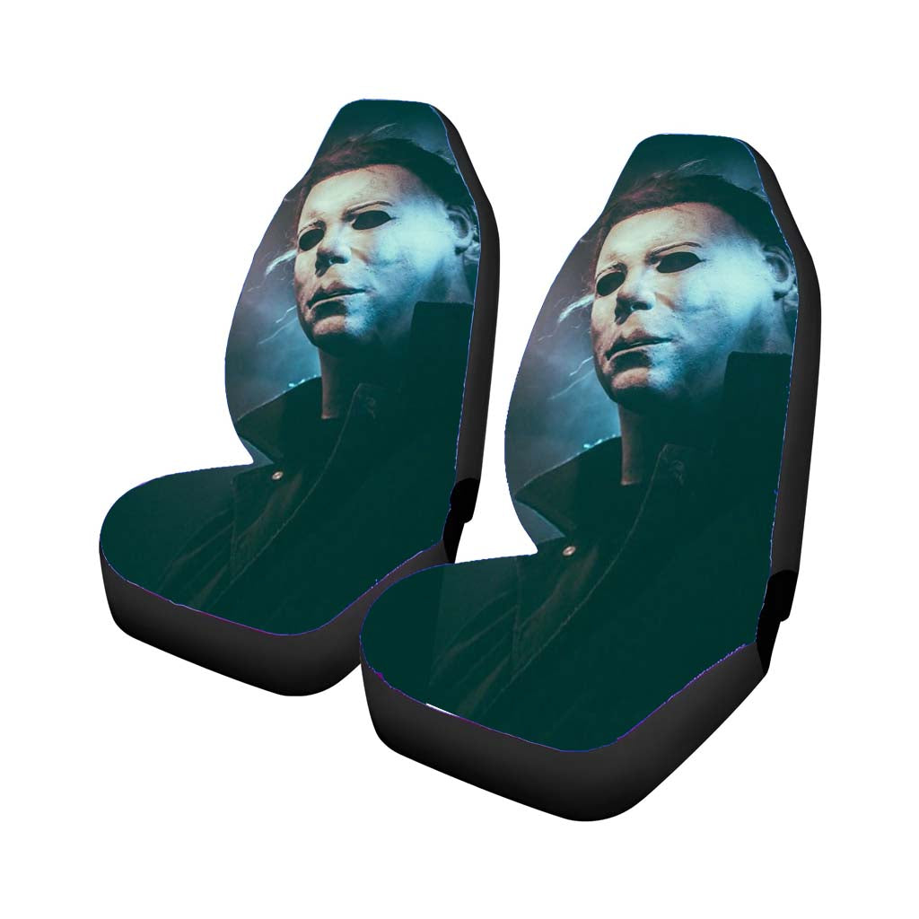 Michael Myers Mask Halloween Horror Car Front Seat Covers