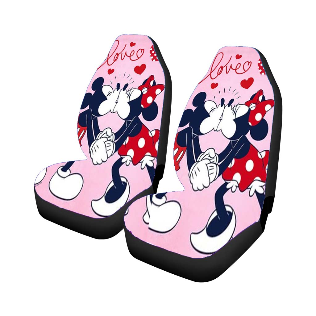 Mickey & Minnie Love Smooch Car Front Seat Covers