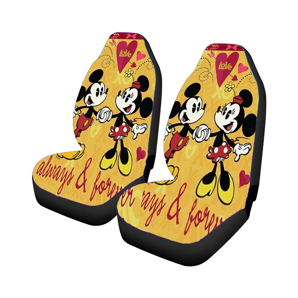 Mickey And Minnie Always Car Front Seat Covers