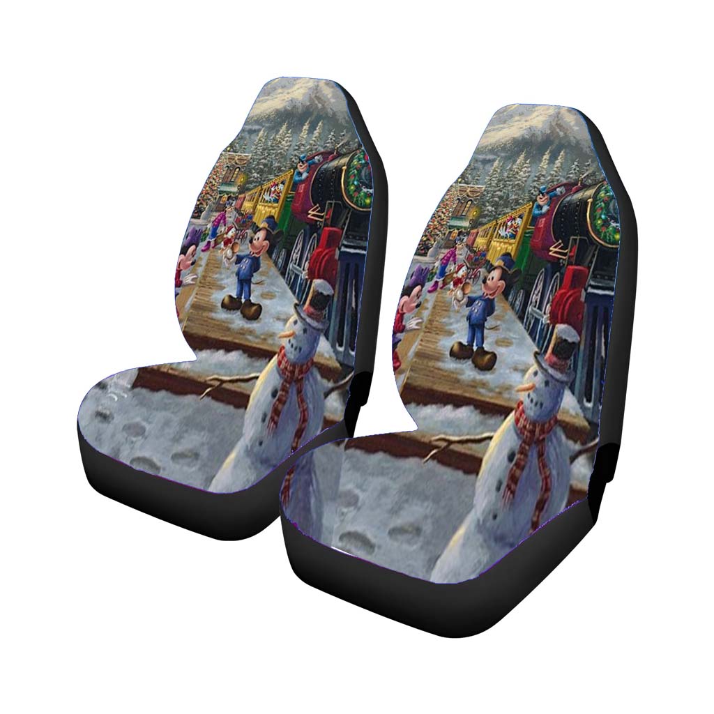 Mickey And Minnie Candy Cane Express Car Front Seat Covers
