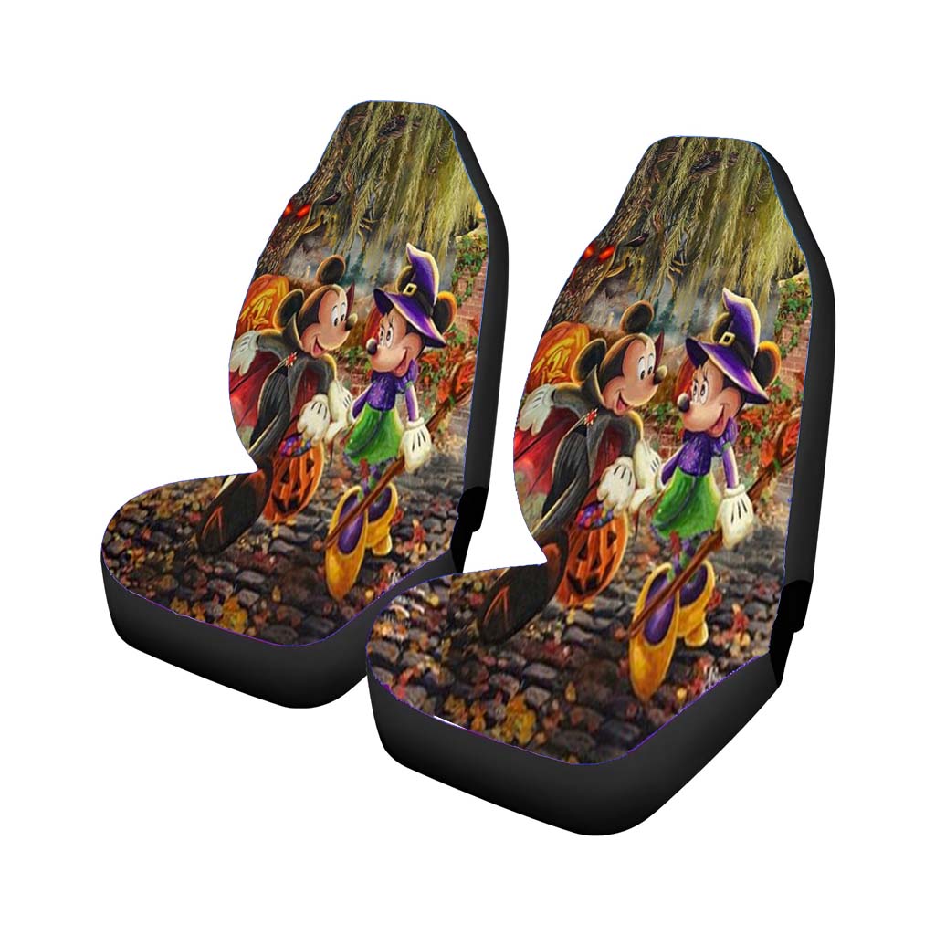 Mickey And Minnie Halloween Fun Car Front Seat Covers