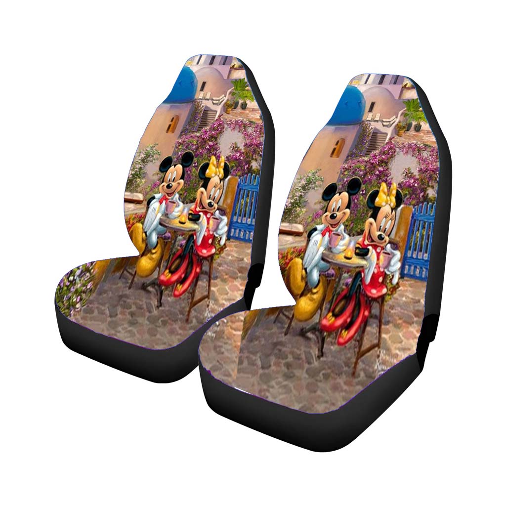 Mickey And Minnie In Greece Car Front Seat Covers
