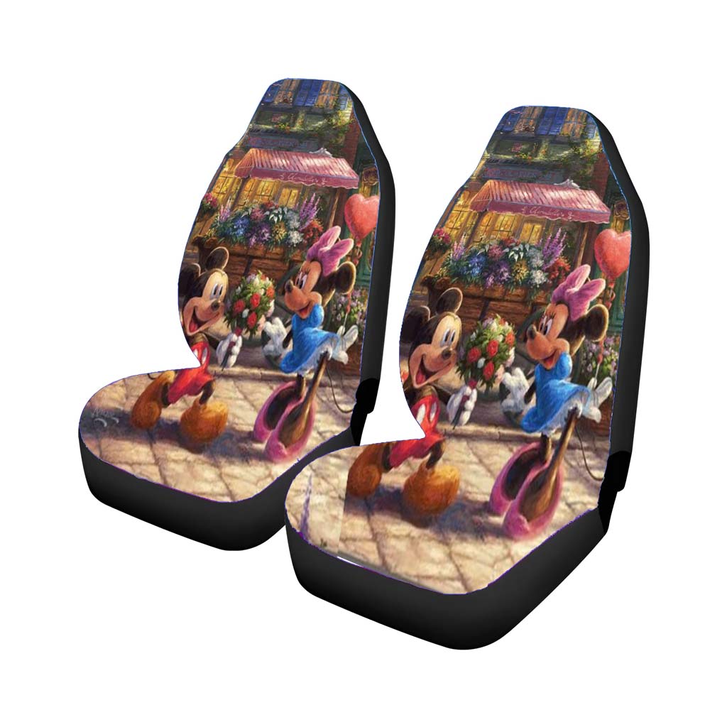 Mickey And Minnie Sweetheart Café Car Front Seat Covers