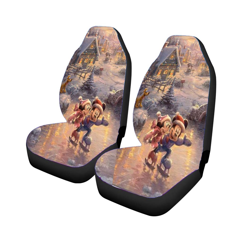 Mickey And Pluto Valentine’S Card Car Front Seat Covers