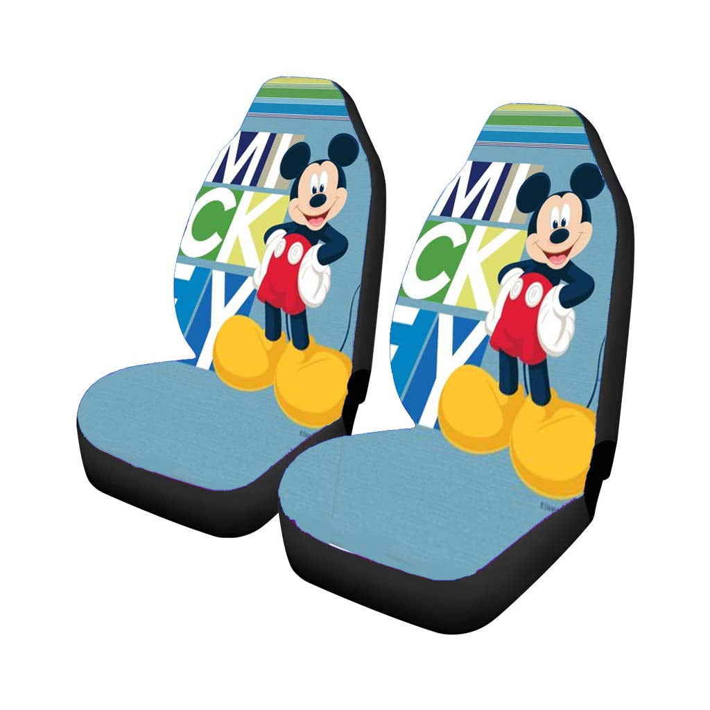 Mickey Blocks Car Front Seat Covers