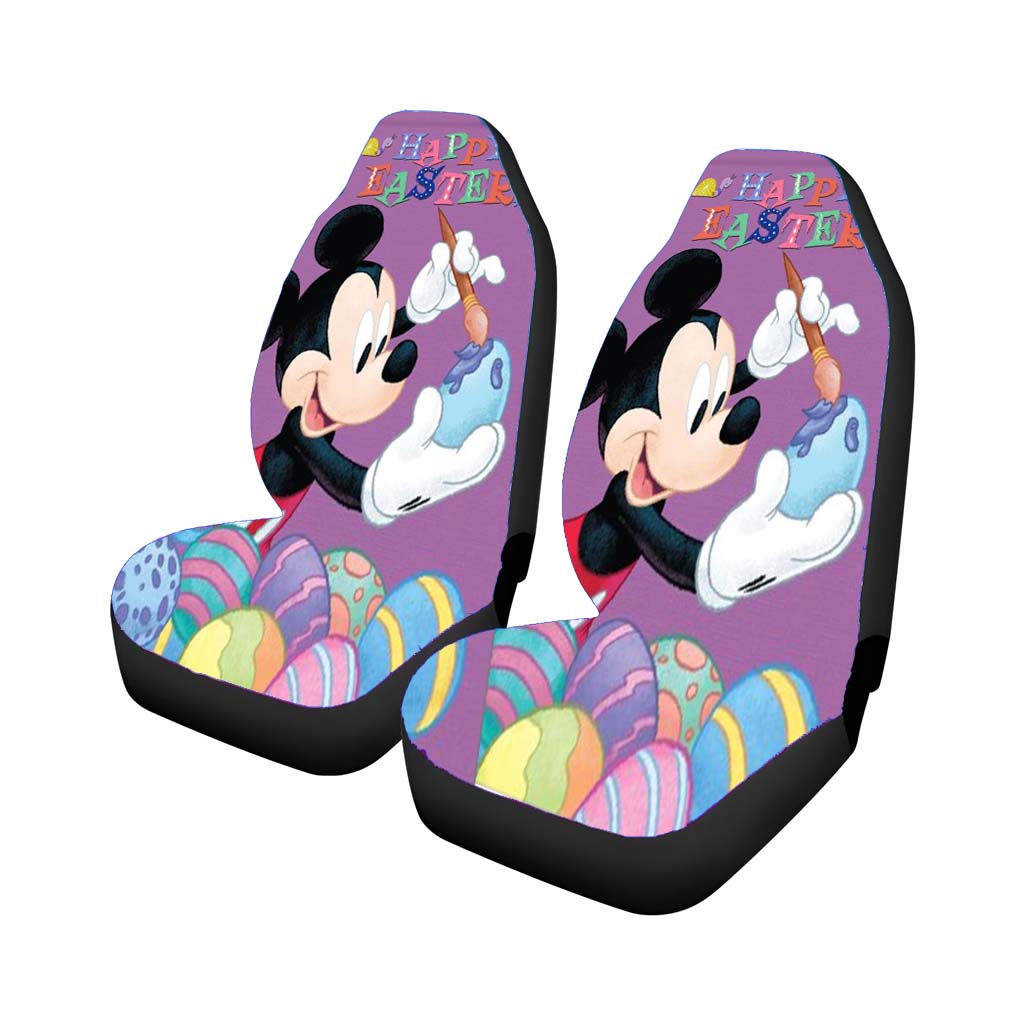 Mickey Happy Easter Car Front Seat Covers