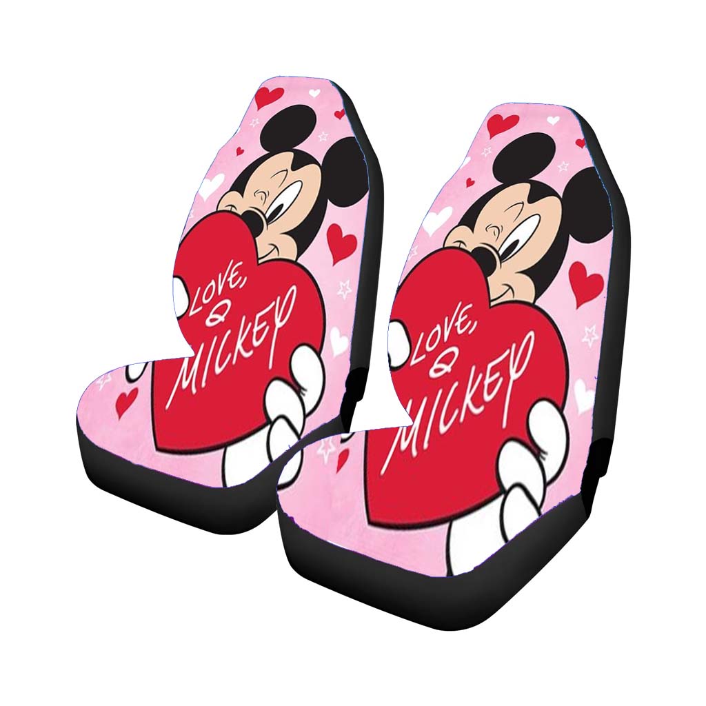 Mickey Heart You Car Front Seat Covers