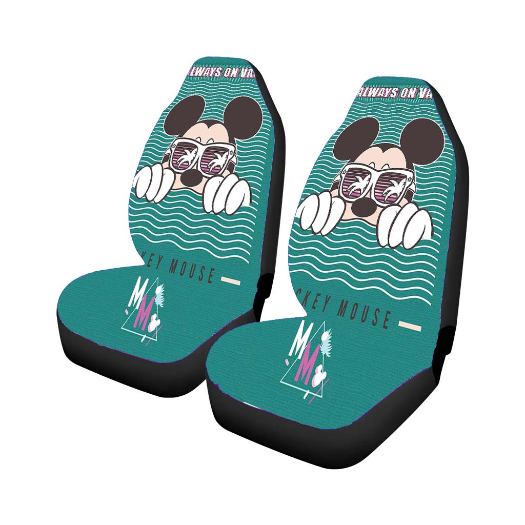 Mickey Mouse Always On Vacay Car Front Seat Covers