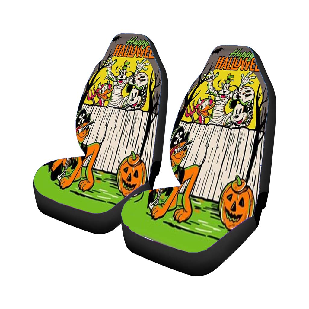 Mickey Mouse And Friends Happy Halloween Car Front Seat Covers