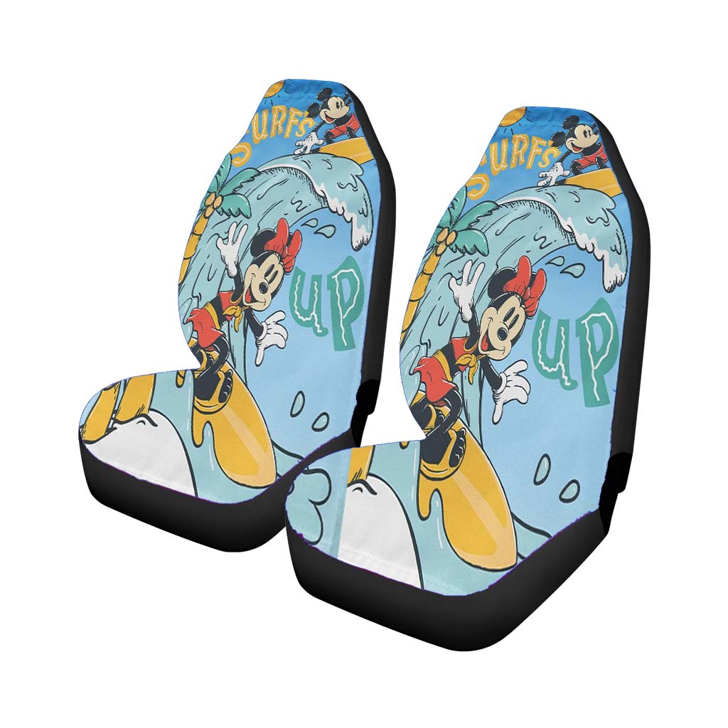 Mickey Mouse And Minnie Mouse Summer Car Front Seat Covers