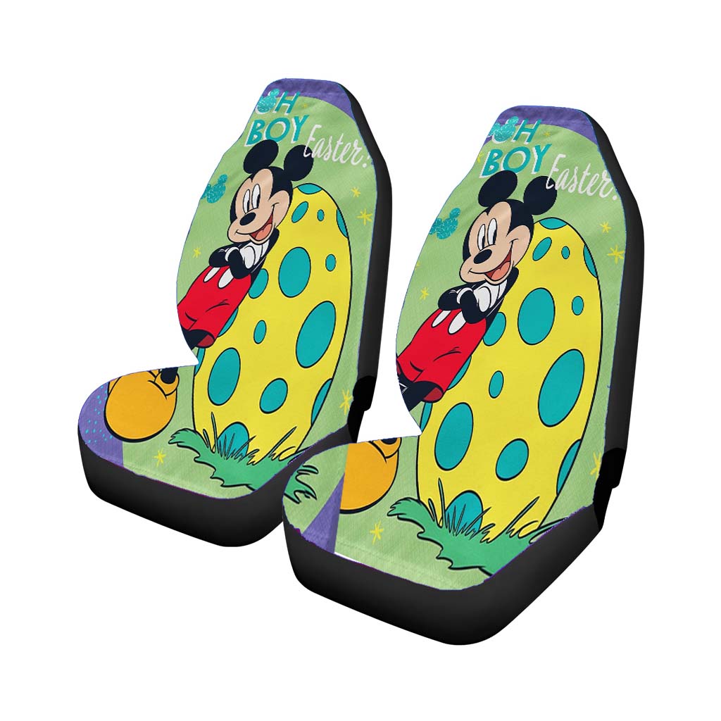 Mickey Mouse Easter Car Front Seat Covers