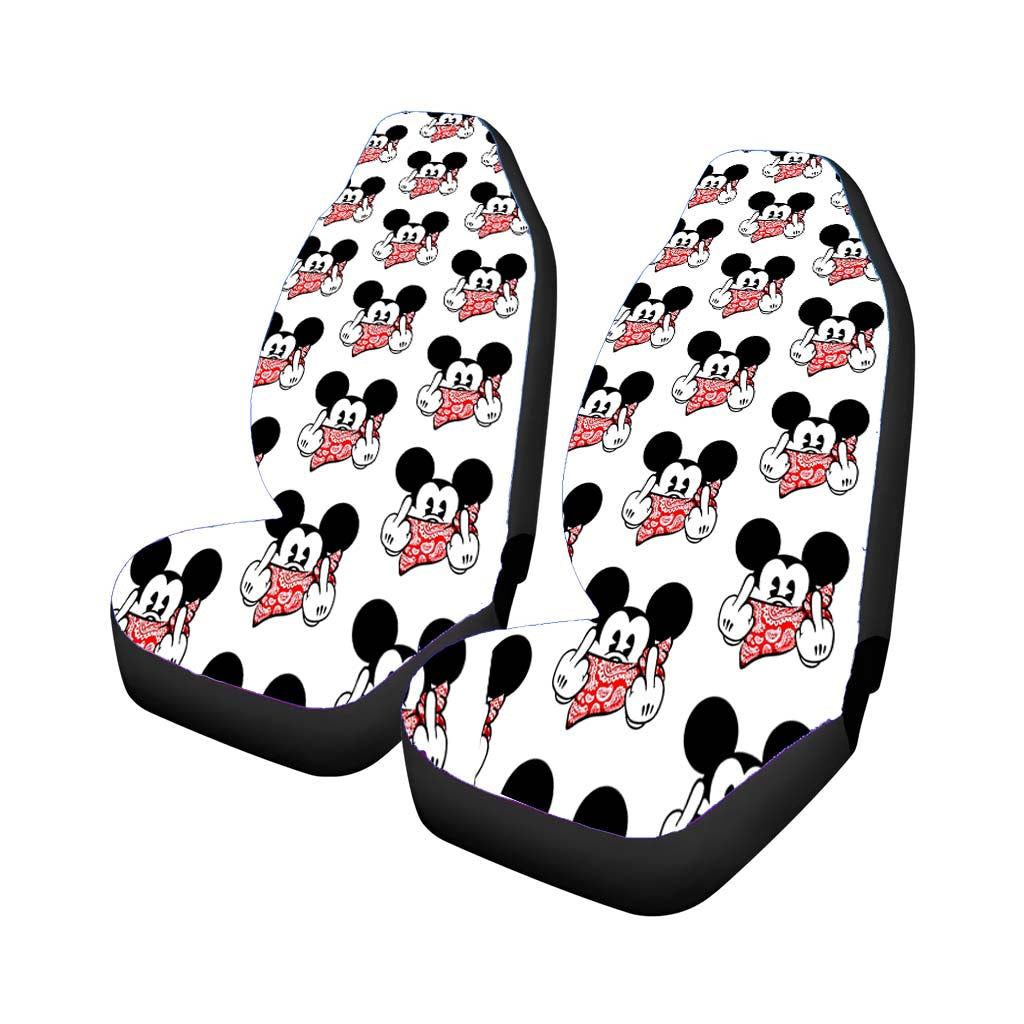 Mickey Mouse Obey Pattern Car Front Seat Covers