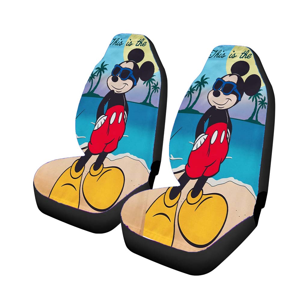 Mickey Mouse Summer Beach Car Front Seat Covers