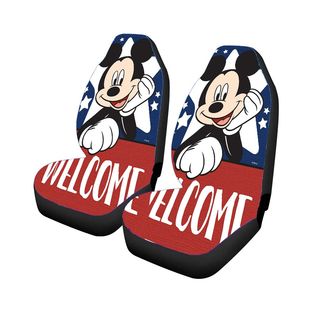 Mickey Mouse Welcome Car Front Seat Covers