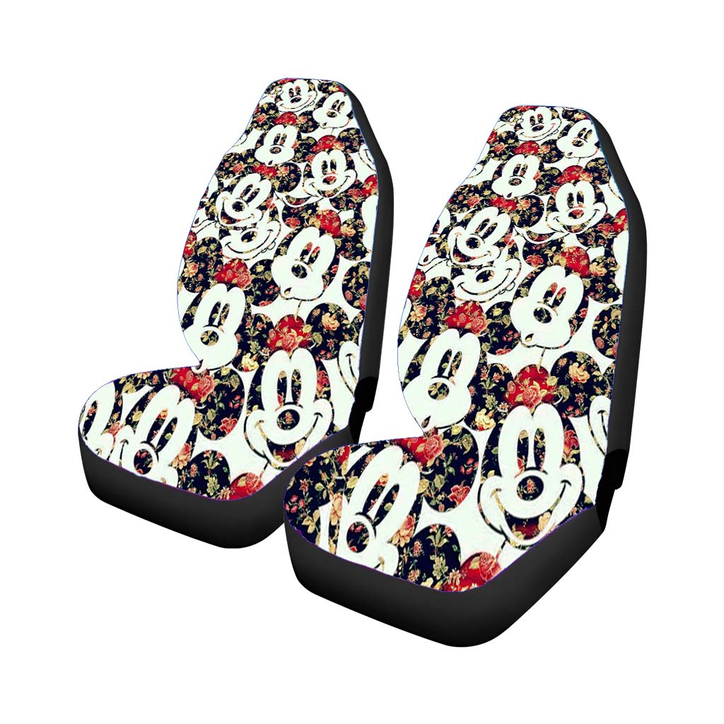 Micky Mouse Flower Car Front Seat Covers