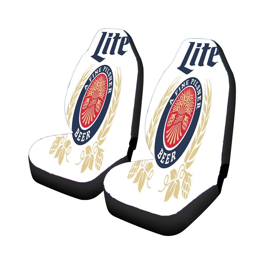 Miller Lite Beer Can Car Front Seat Covers