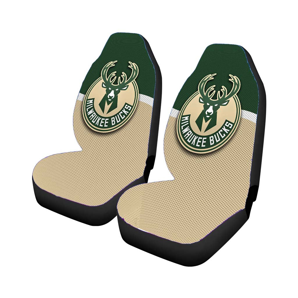 Milwaukee Bucks Basketball Team Logo Car Front Seat Covers