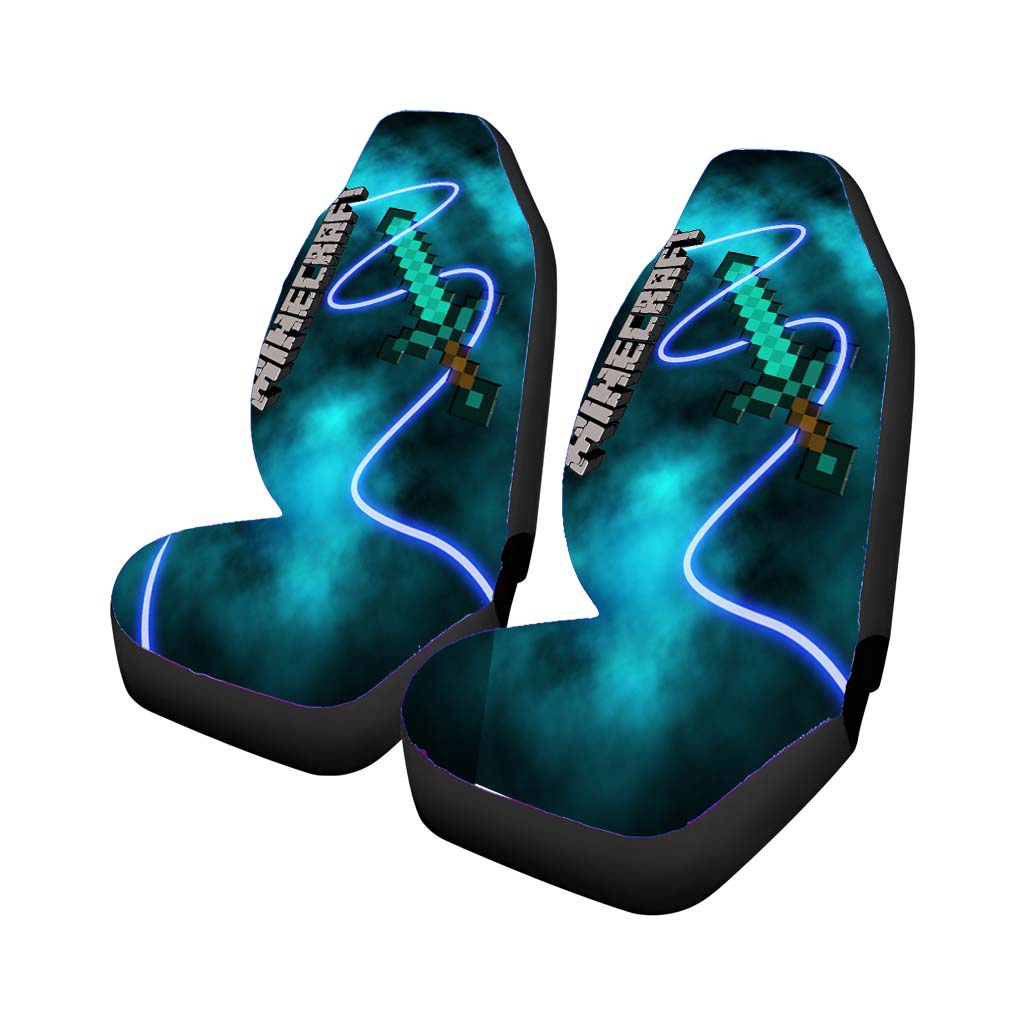 Minecraft Creeper Sword Car Front Seat Covers