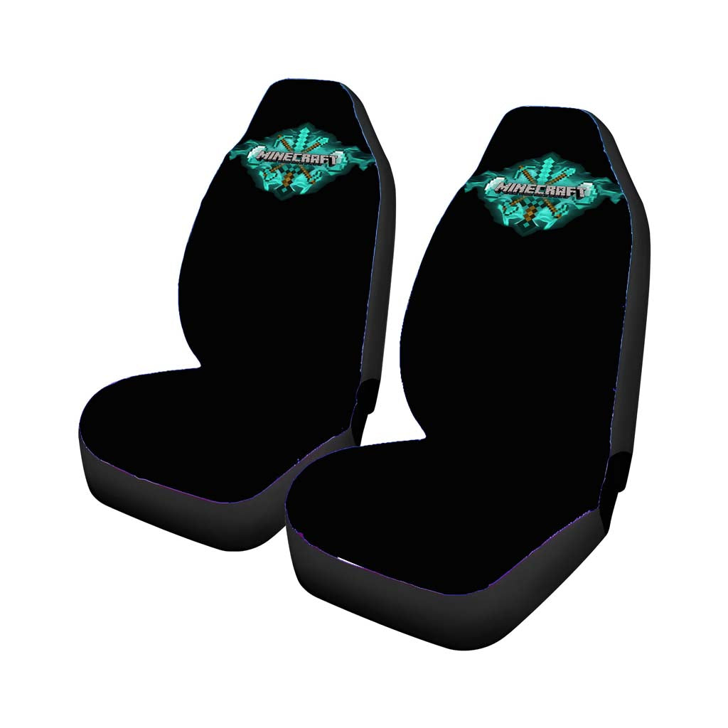 Minecraft Diamond Tools Car Front Seat Covers