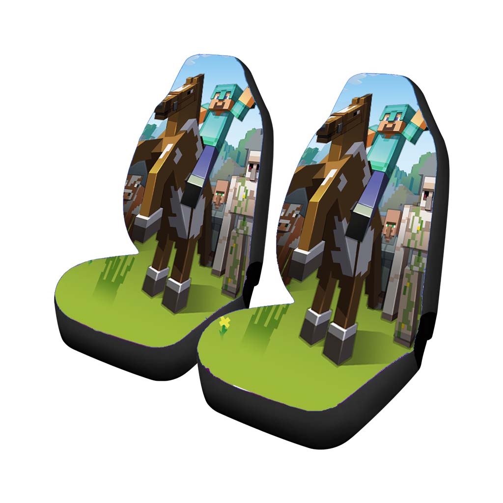 Minecraft Diamond Warrior Car Front Seat Covers