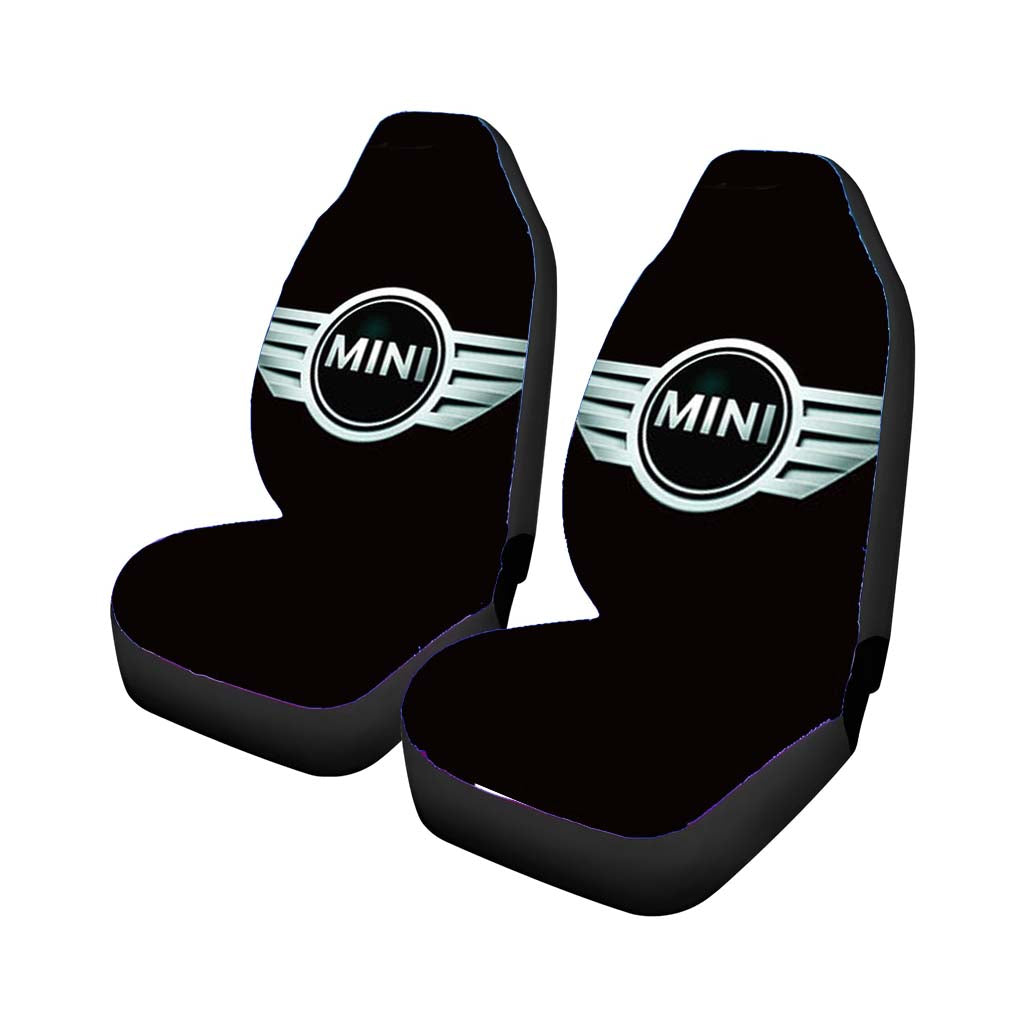 Mini Cooper Logo Black Car Front Seat Covers