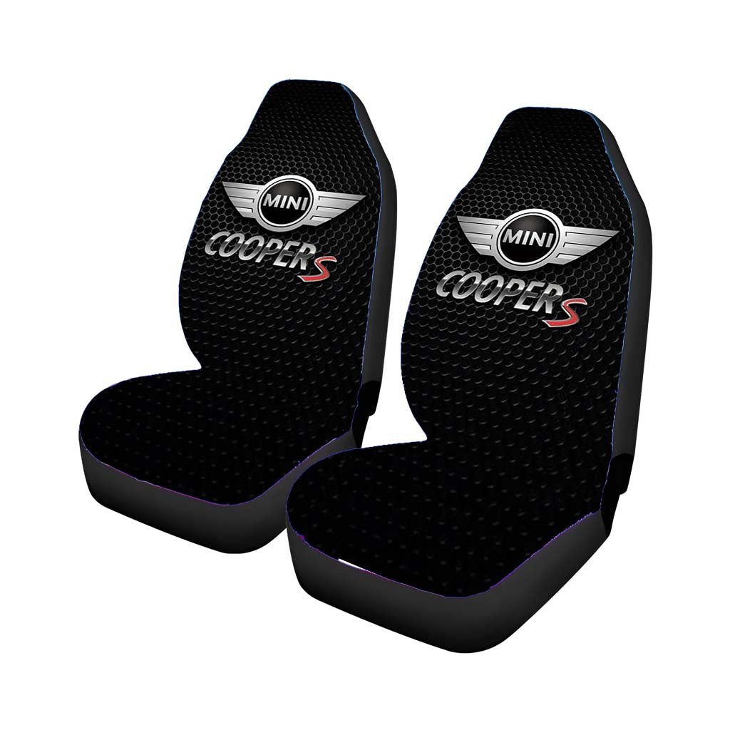 Mini Cooper S Metal Logo Car Front Seat Covers
