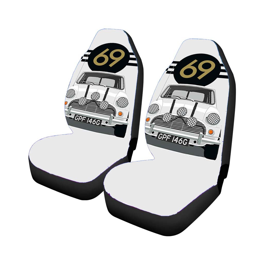 Mini Cooper White 69 Car Front Seat Covers