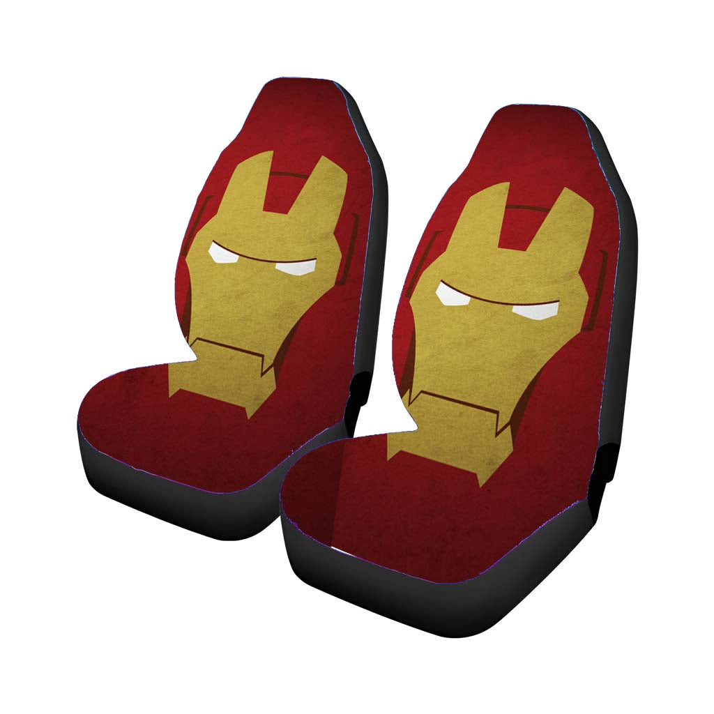 Minimalist Grunge Iron Man Car Front Seat Covers