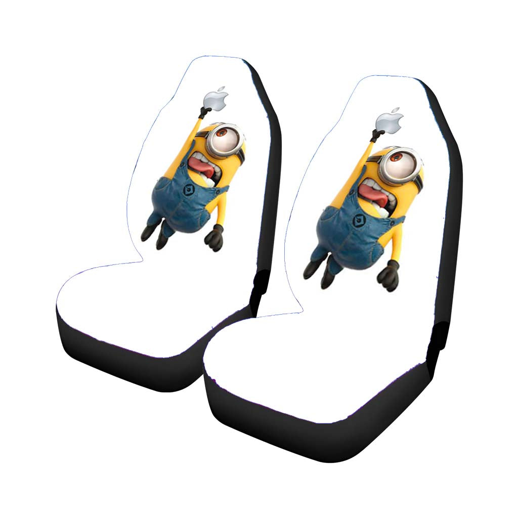 Minion Catch Apple Car Front Seat Covers