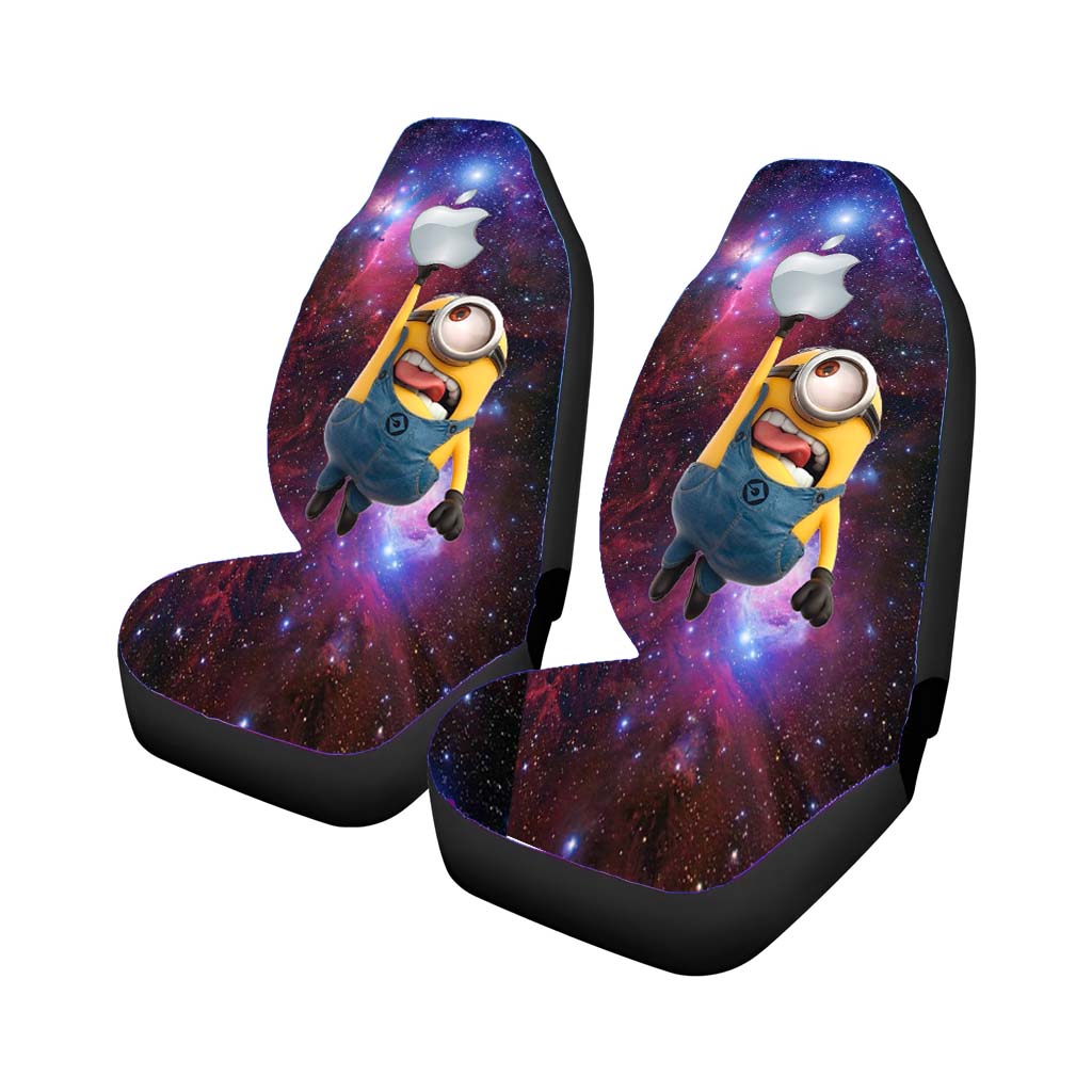 Minion Catch Apple In Galaxy Car Front Seat Covers