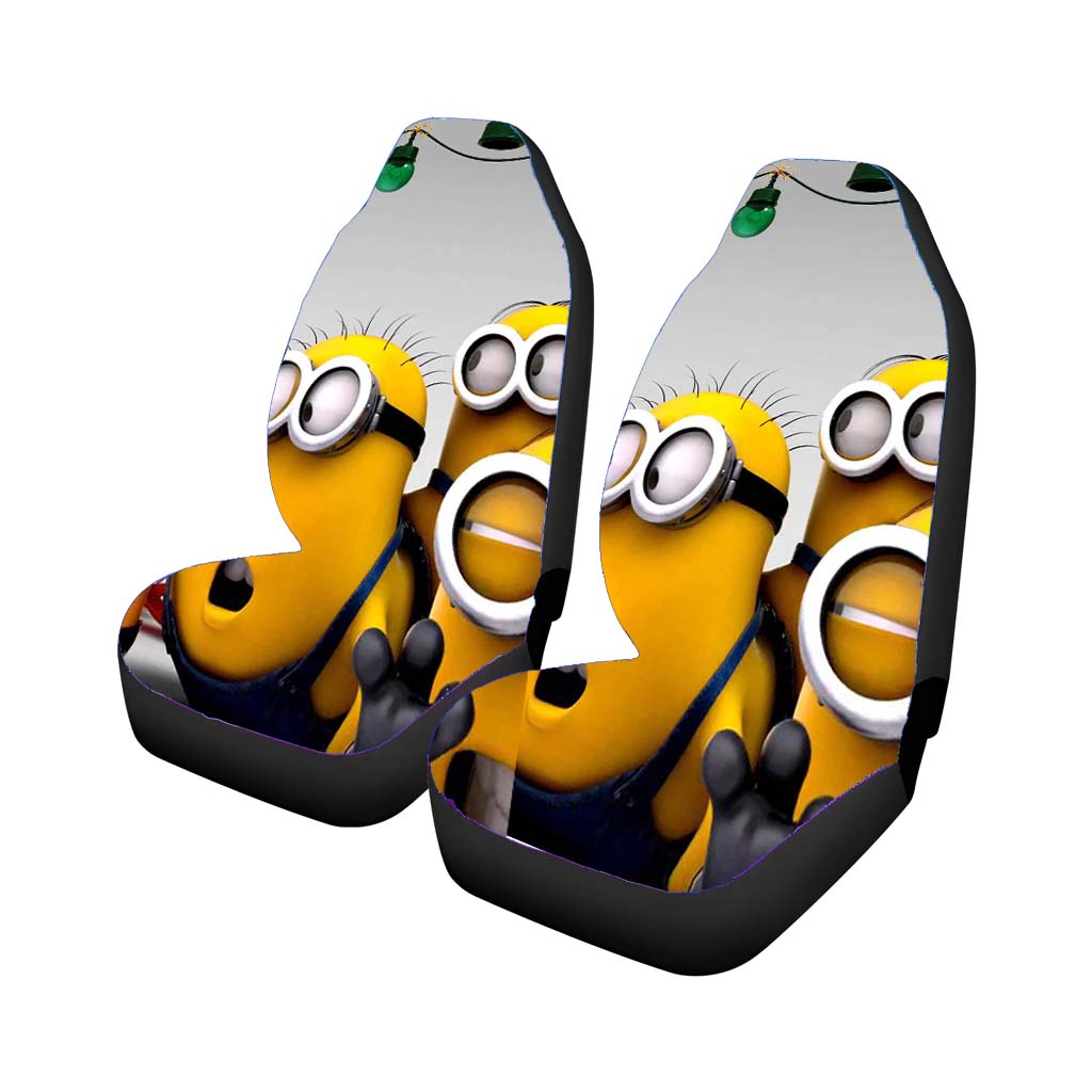 Minion Christmas Car Front Seat Covers