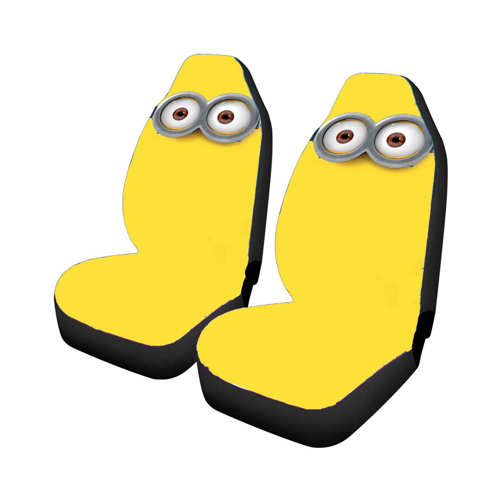 Minion Eyes D Car Front Seat Covers