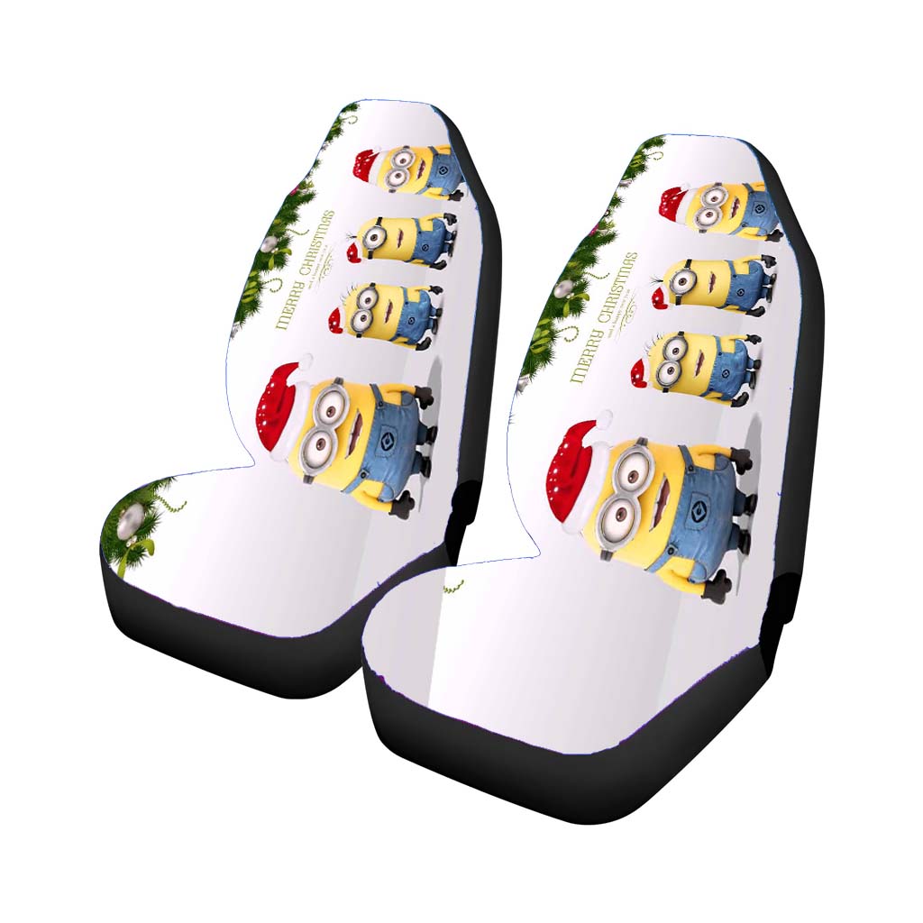 Minions Christmas Car Front Seat Covers