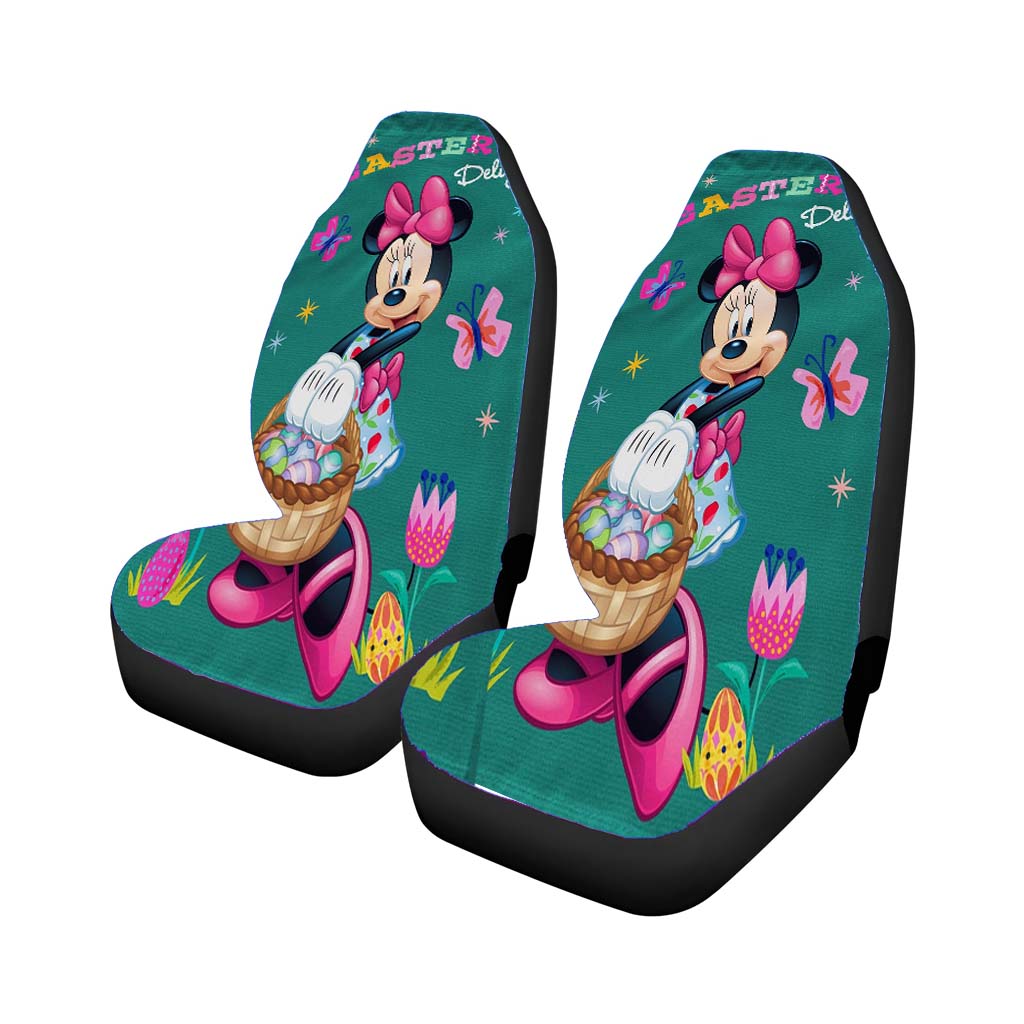 Minnie Mouse Easter Car Front Seat Covers
