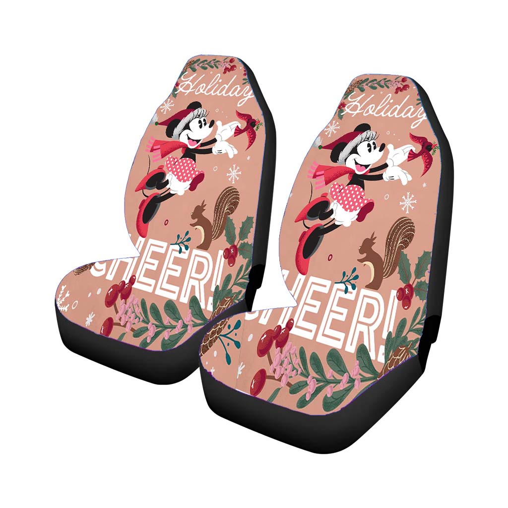 Minnie Mouse Holiday Cheer Car Front Seat Covers