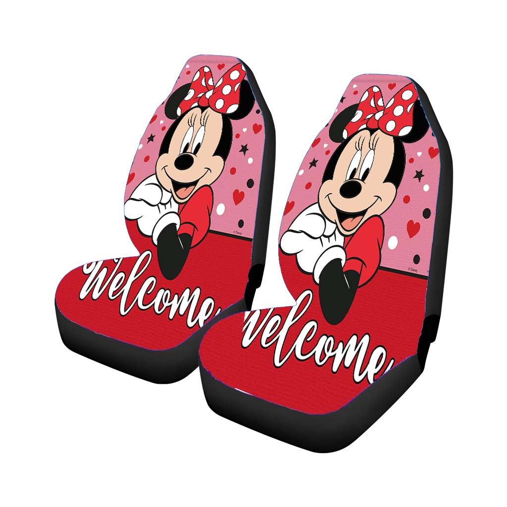 Minnie Mouse Welcome Car Front Seat Covers