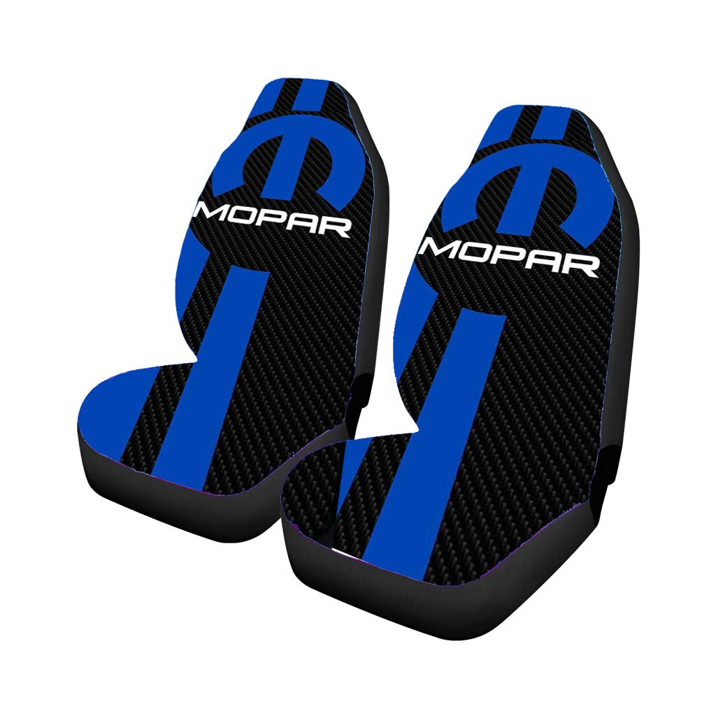 Mopar Carbon Logo Car Seat Covers