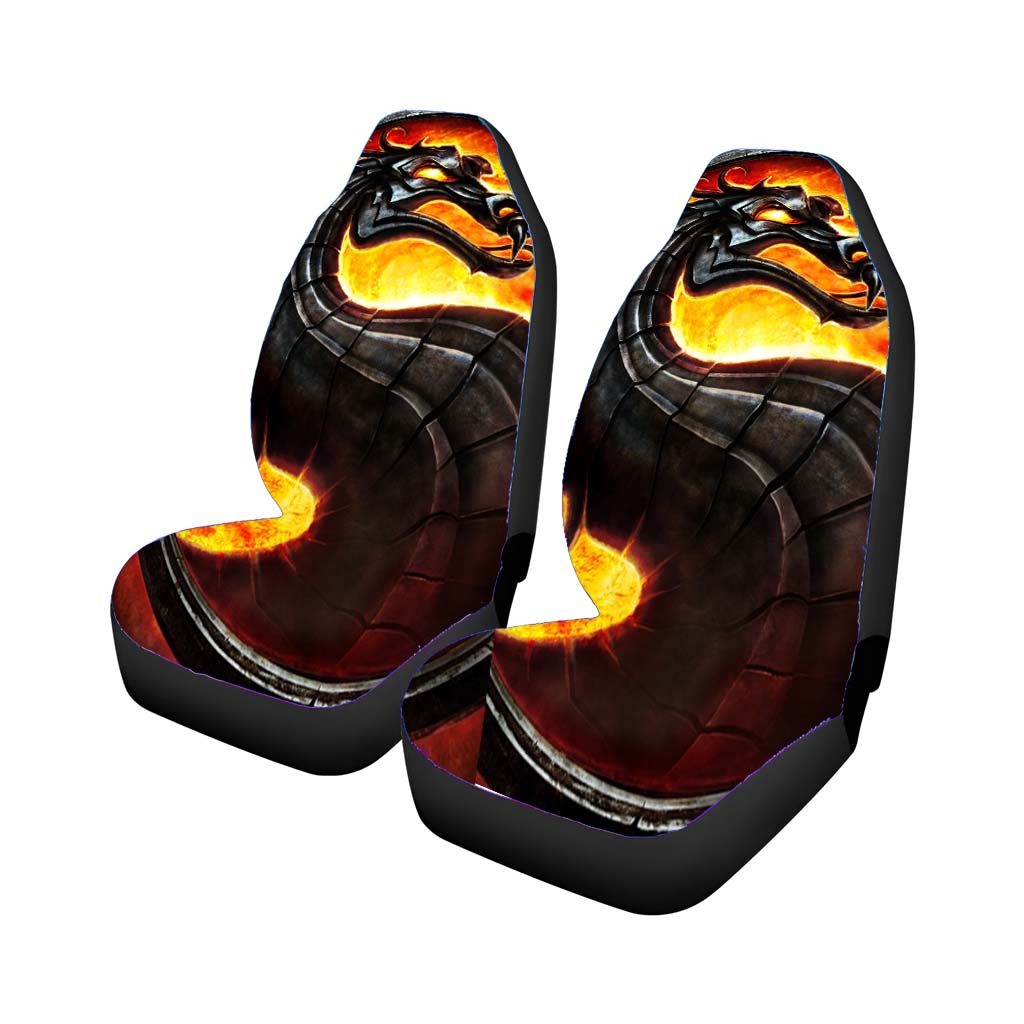 Mortal Kombat Dragon Game Car Front Seat Covers