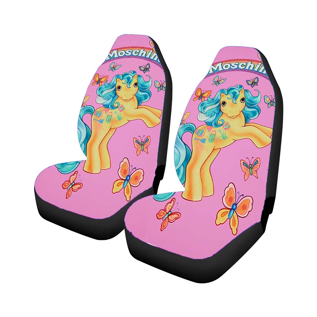 Moschino Unicorn Butterfly Garden Car Front Seat Covers