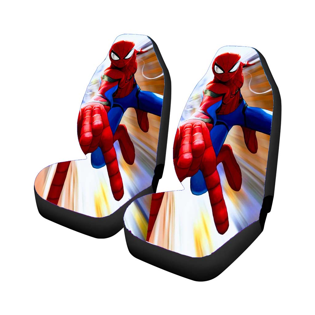 Moving Fast Spiderman Art Car Front Seat Covers