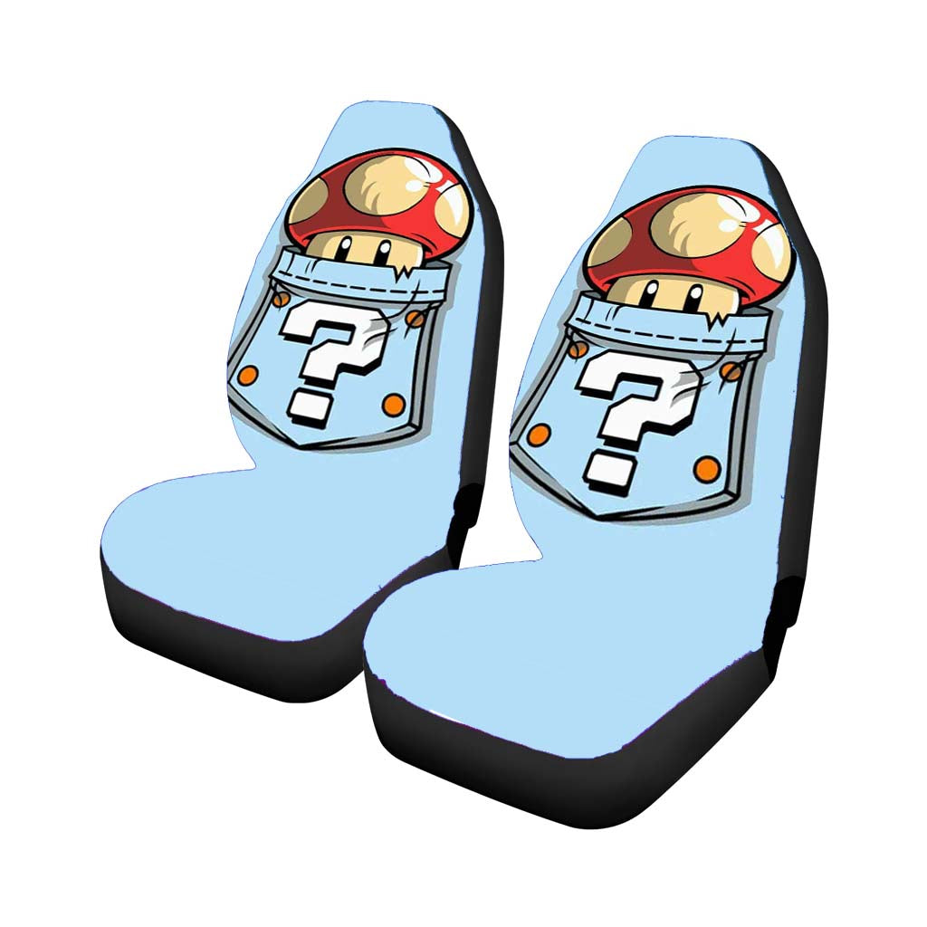 Mushroom Mario Car Front Seat Covers